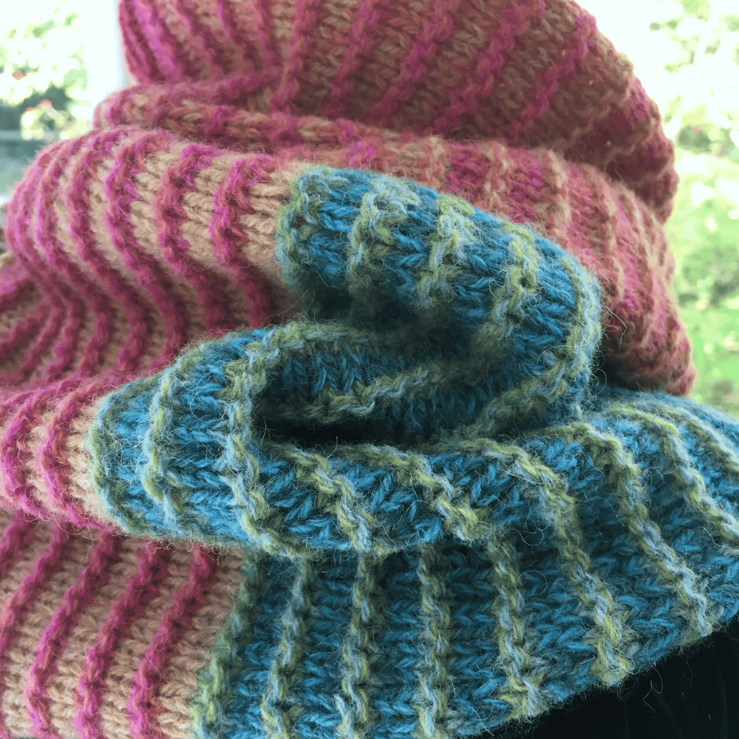 Shetland Organic Color Scarf. Knitting pattern for download. PDF/English