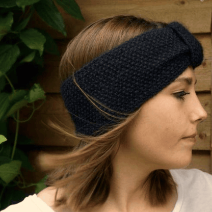 Luna Retro Headband. Knitting pattern for download. PDF/English