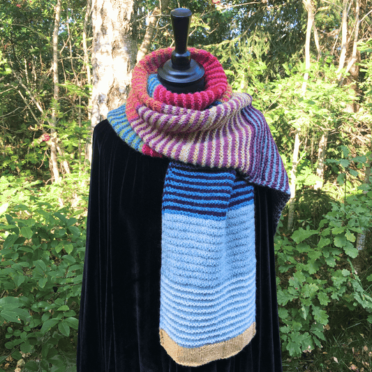 Shetland Organic Color Scarf. Knitting pattern for download. PDF/English